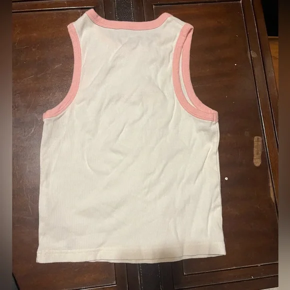 Barbie cream and pink tank top S - Picture 4 of 6
